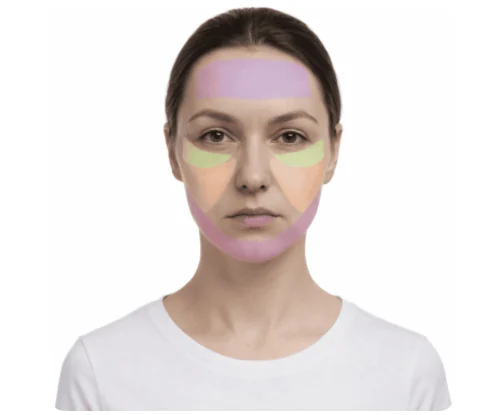 Mapa de análisis de las áreas faciales